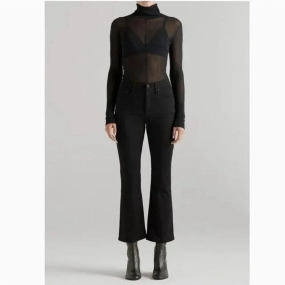 Edwin Cassia Mini Boot Cut Black Denim Jeans size 28